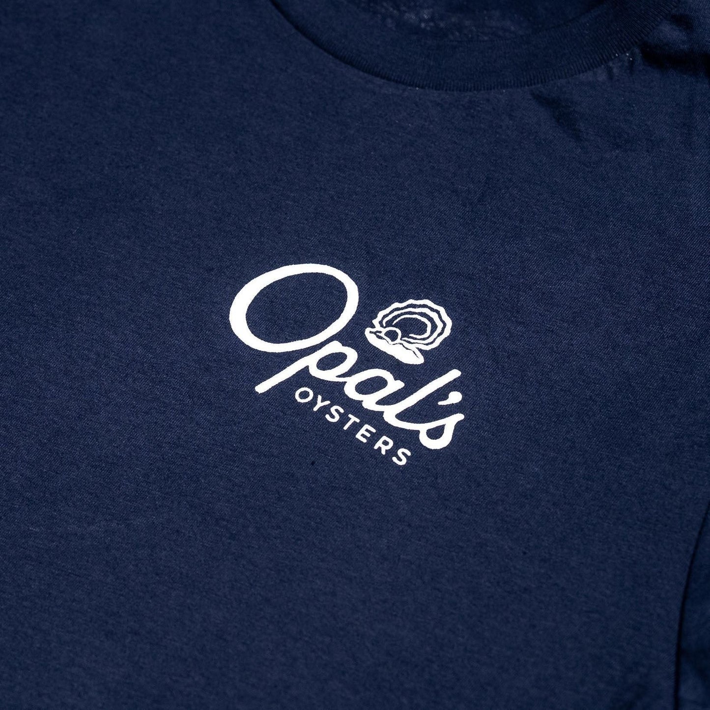 Opal's Oysters Logo-Navy Tee