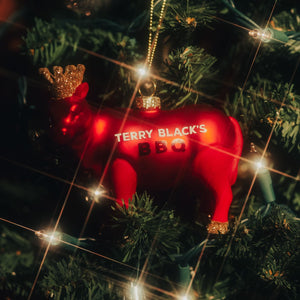 Terry Black's Brisket is King Ornament-Red