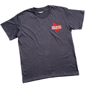 Terry Black's Logo Tee-Charcoal