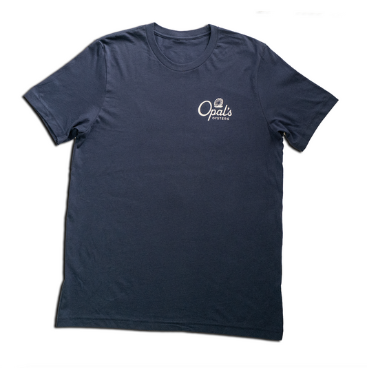 Opal's Oysters Logo-Navy Tee