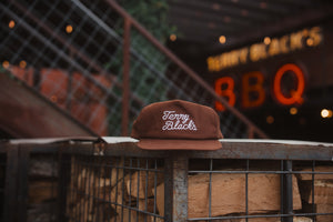 Terry Black's Brown Stitched Hat