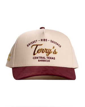 Terry Black's Burgundy Suede Two-Tone Hat