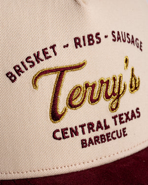 Terry Black's Burgundy Suede Two-Tone Hat