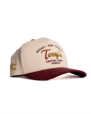 Terry Black's Burgundy Suede Two-Tone Hat